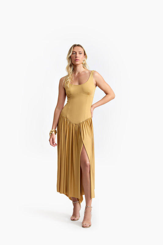 Vestido Sunset Dourado